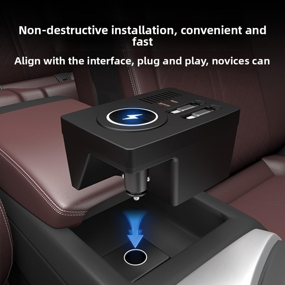 USB Hub Wireless Charger for Audi A4 A5 accessories Retractable Hub Docking Stat