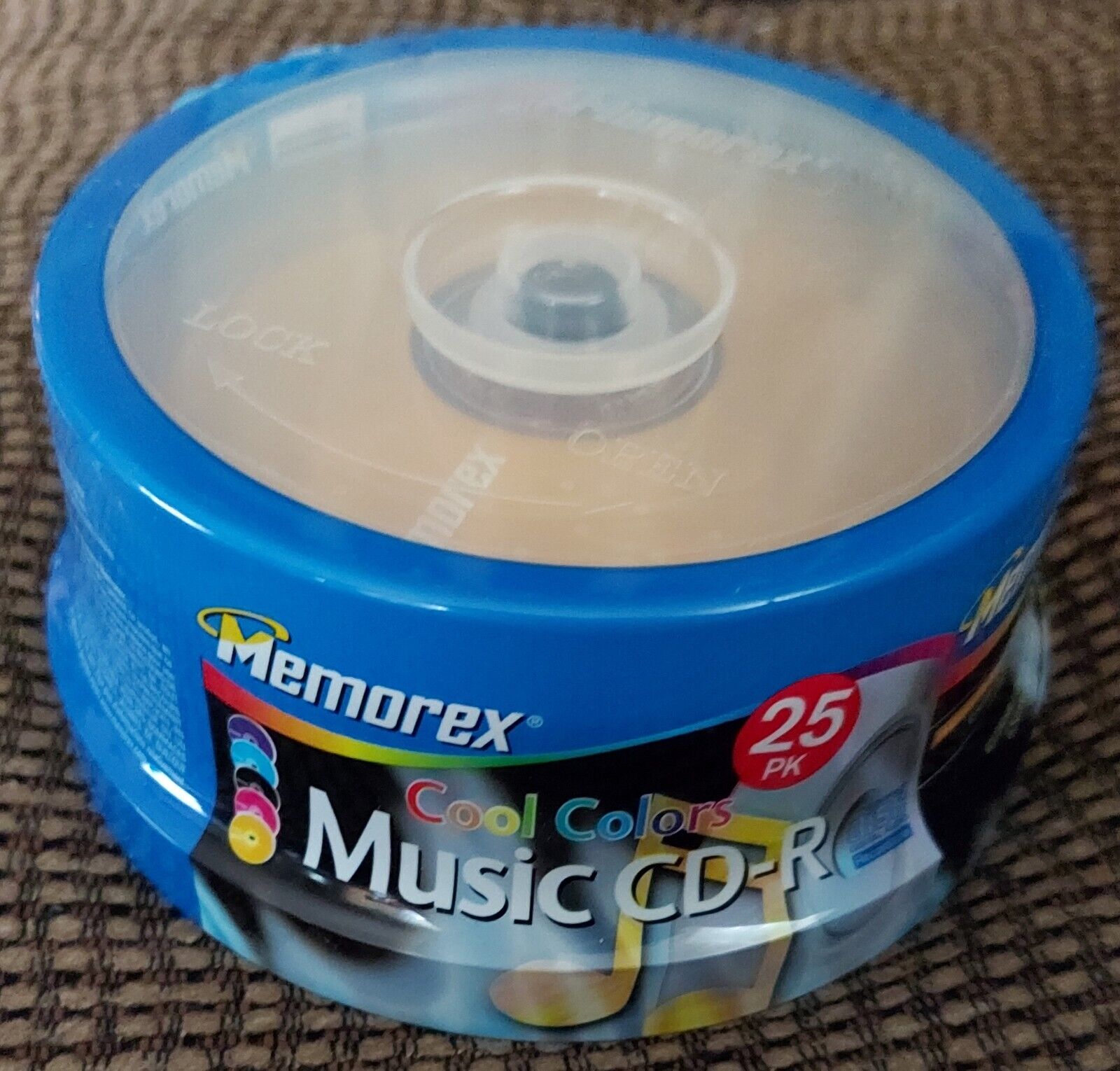 NEW FACTORY SEALED MEMOREX MUSIC CD-R COOL COLORS  25PK 700MB 80min 