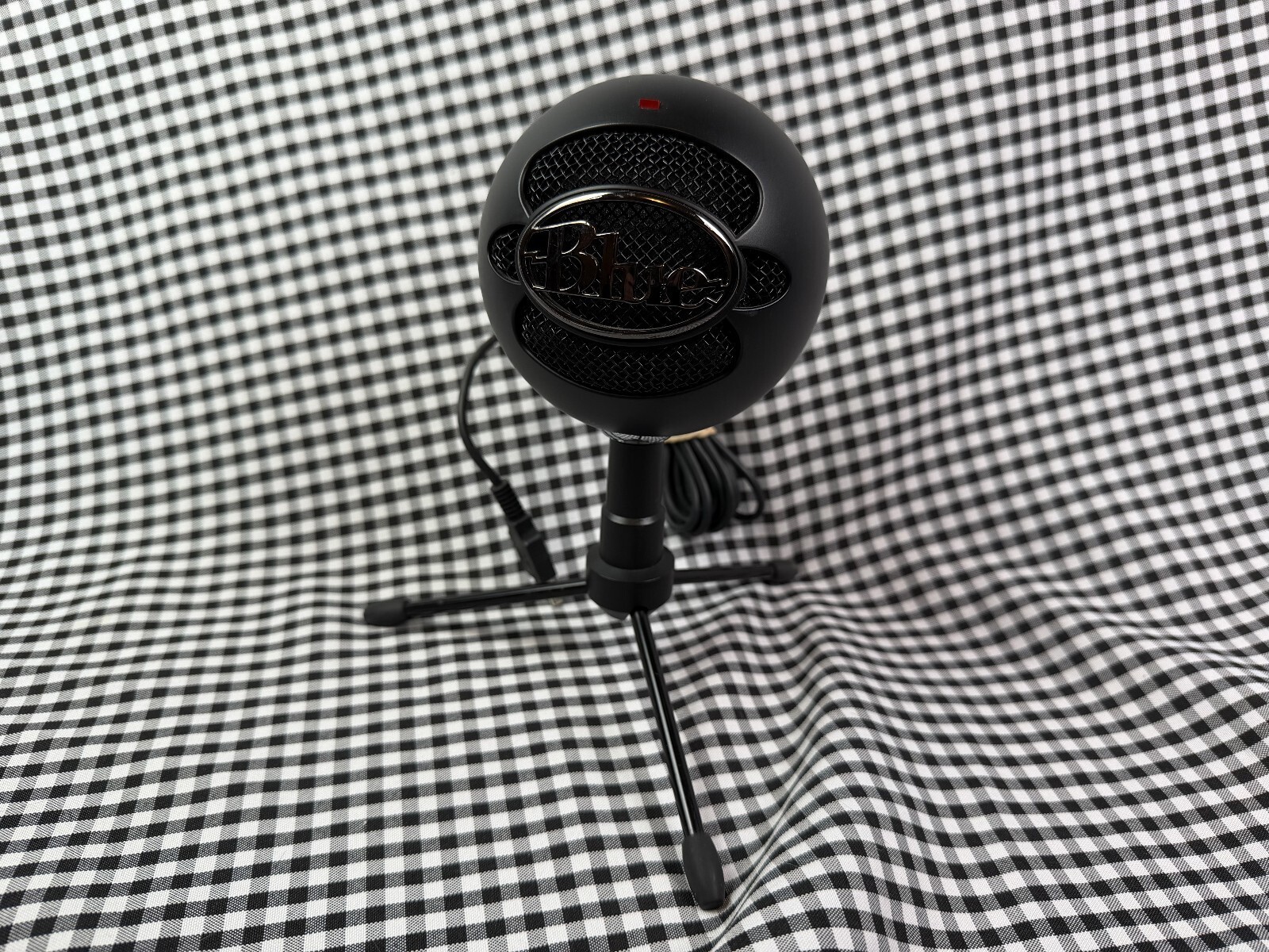 Blue Snowball iCE USB Condenser Microphone Black Tripod Cable Tested Working