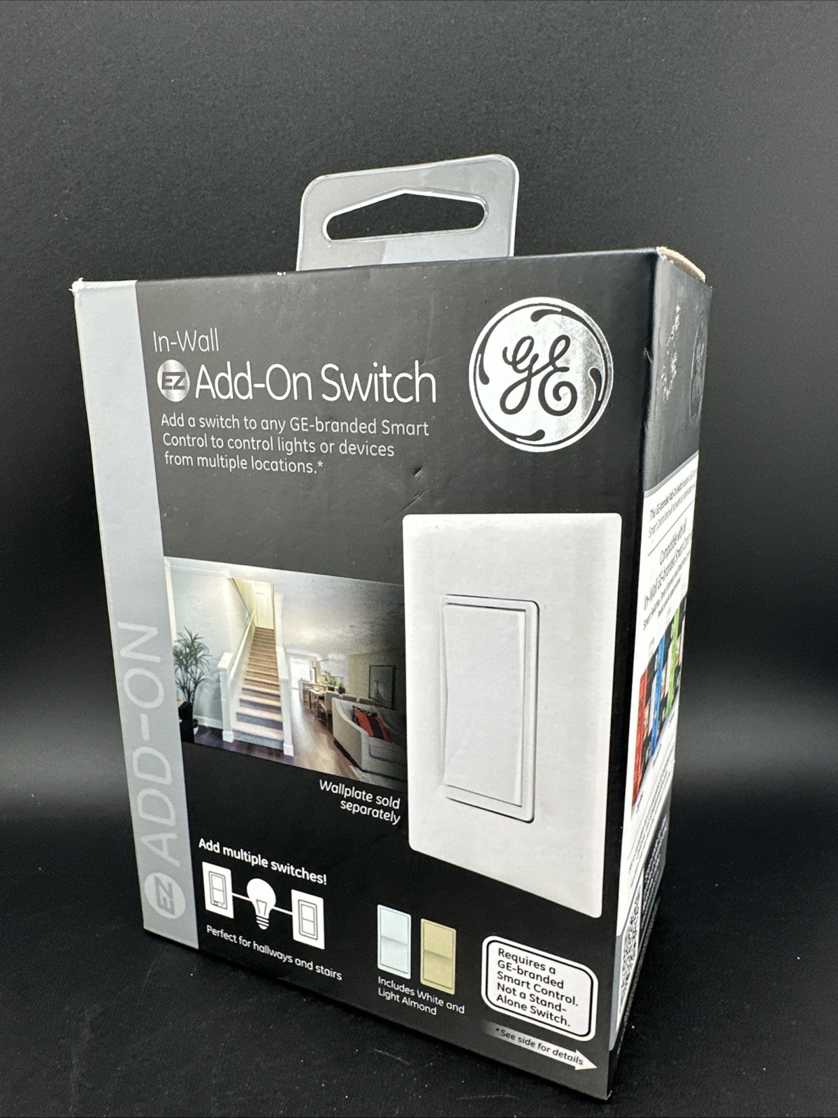 GE 3-Way Smart EZ ADD-ON Switch White/Almond Rocker 15A Bluetooth Zigbee Z-Wave 
