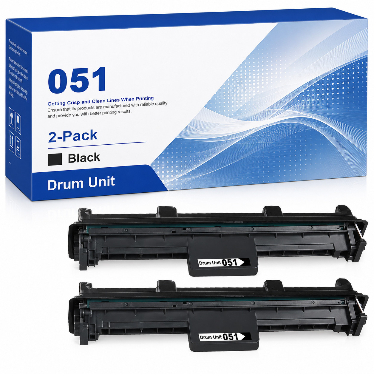 2-Pack 051 Drum Unit Black Replacement for imageCLASS MF264dw MF267dw MF269dw