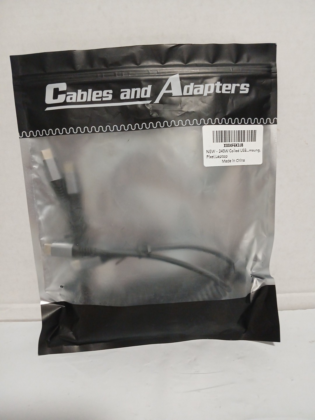 2 Pcs USB C to USB C Spring Coiled, USB4 Cable 240W Fast Data 1m 3ft
