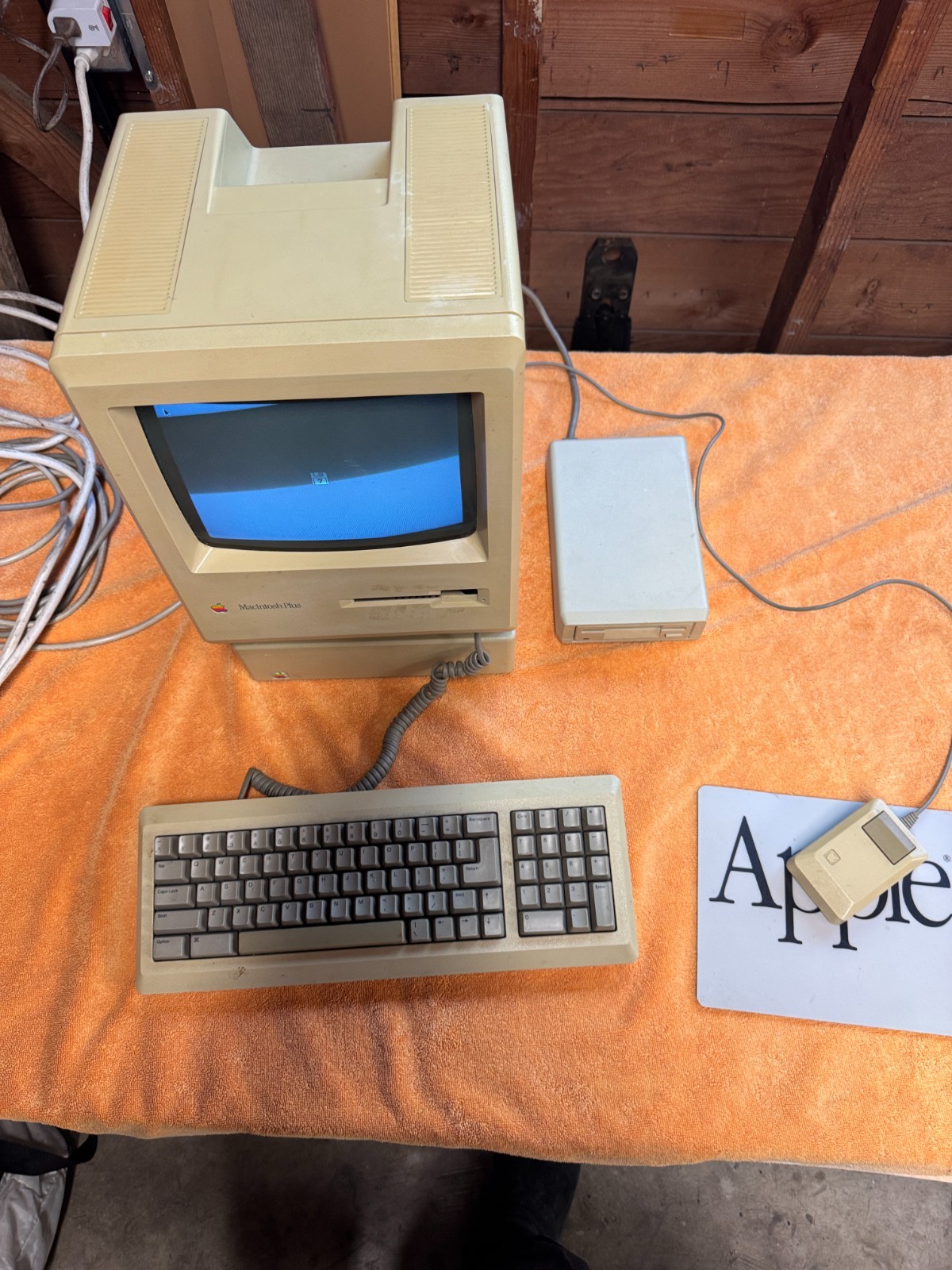Apple Macintosh Plus 1MB — Serviced, Working, Complete System — HD20 + Floppy