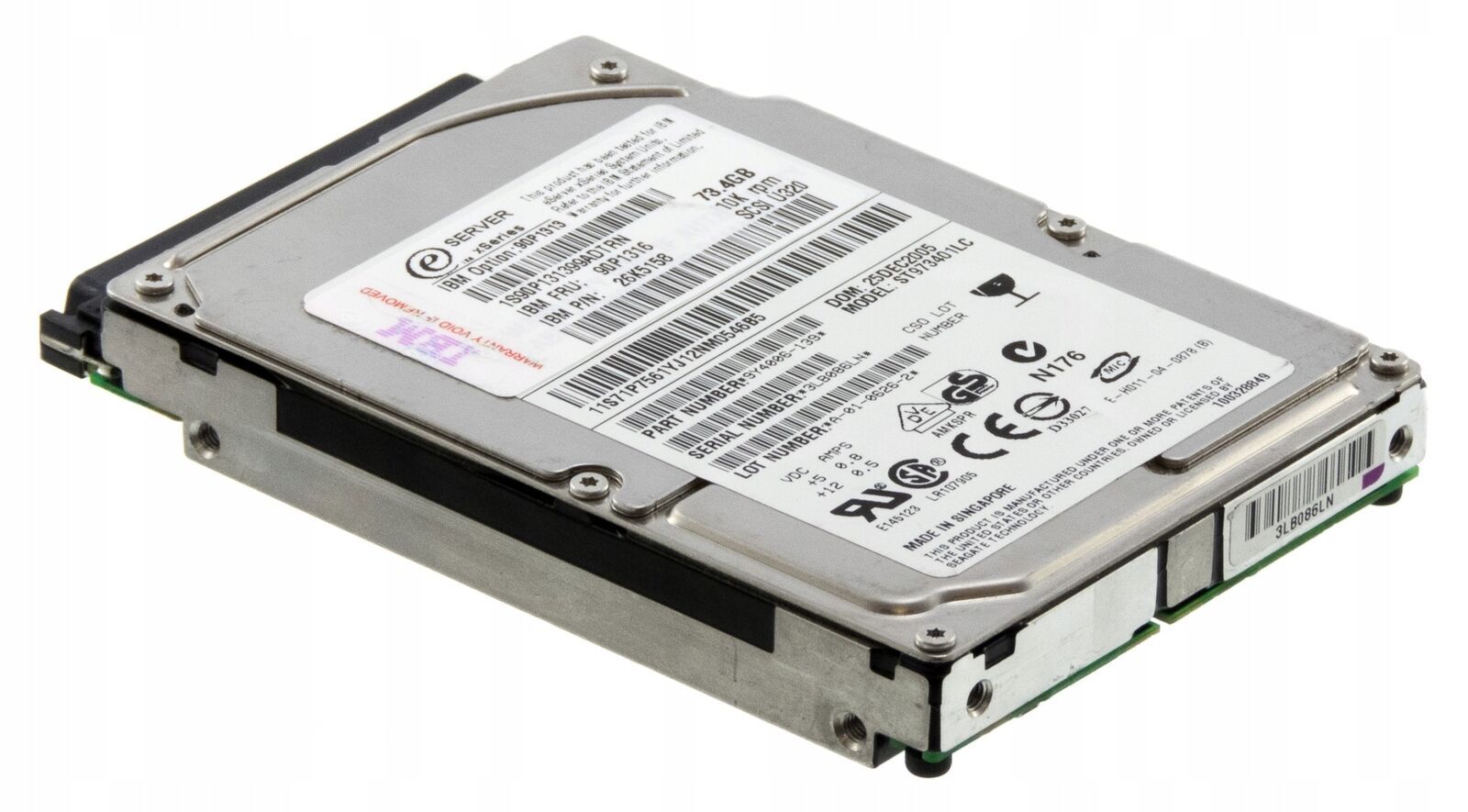 HARD DRIVE IBM 10N7211 IBM 300GB 15K SCSI 80PIN