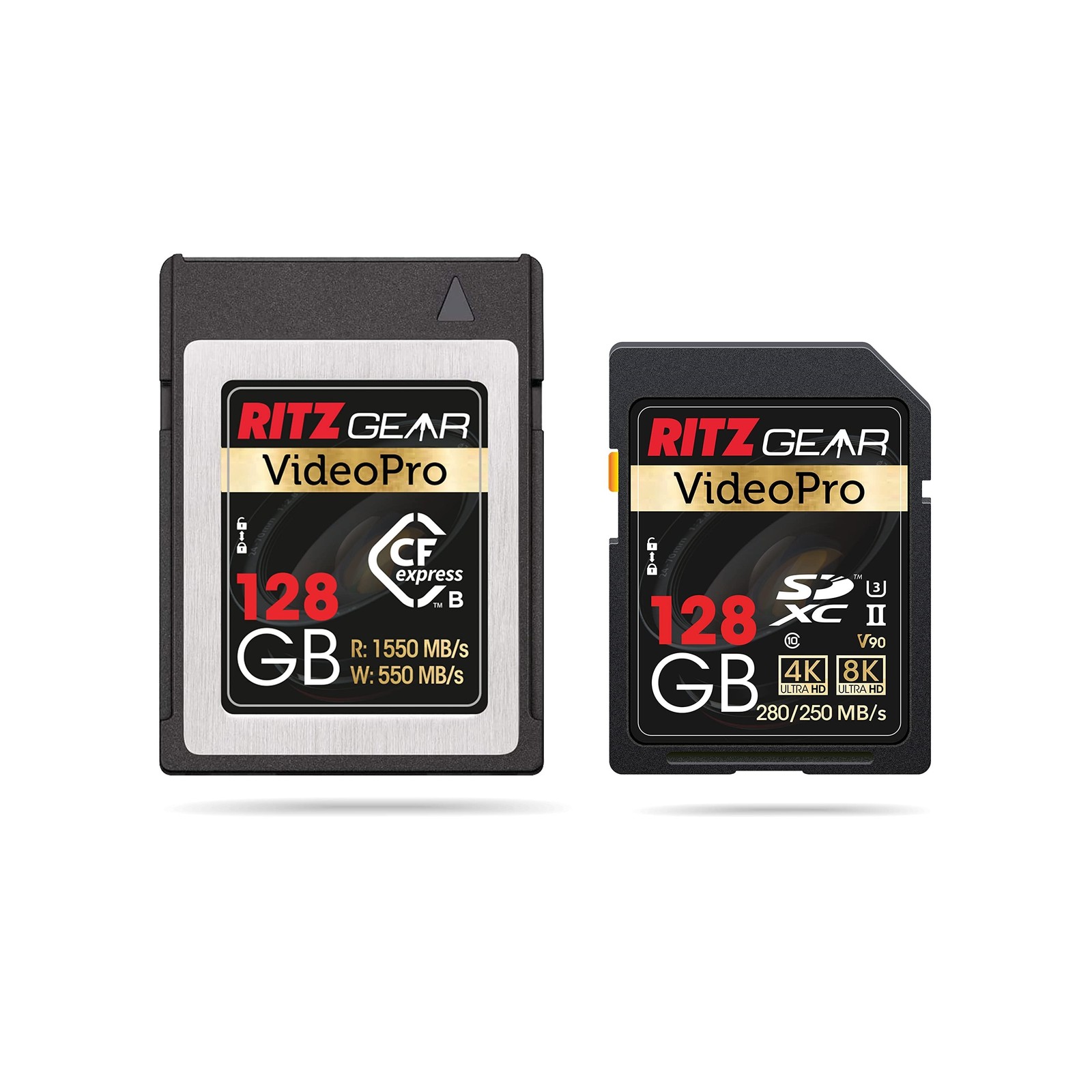 Ritz Gear CFExpress Type B 128GB Card (1550/550 R/W), Compatible with Nikon, ...