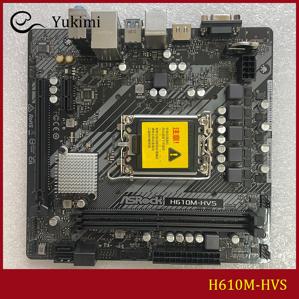 FOR ASROCK H610M-HVS LGA1700 DDR4*2 64GB Micro ATX Motherboard Test OK