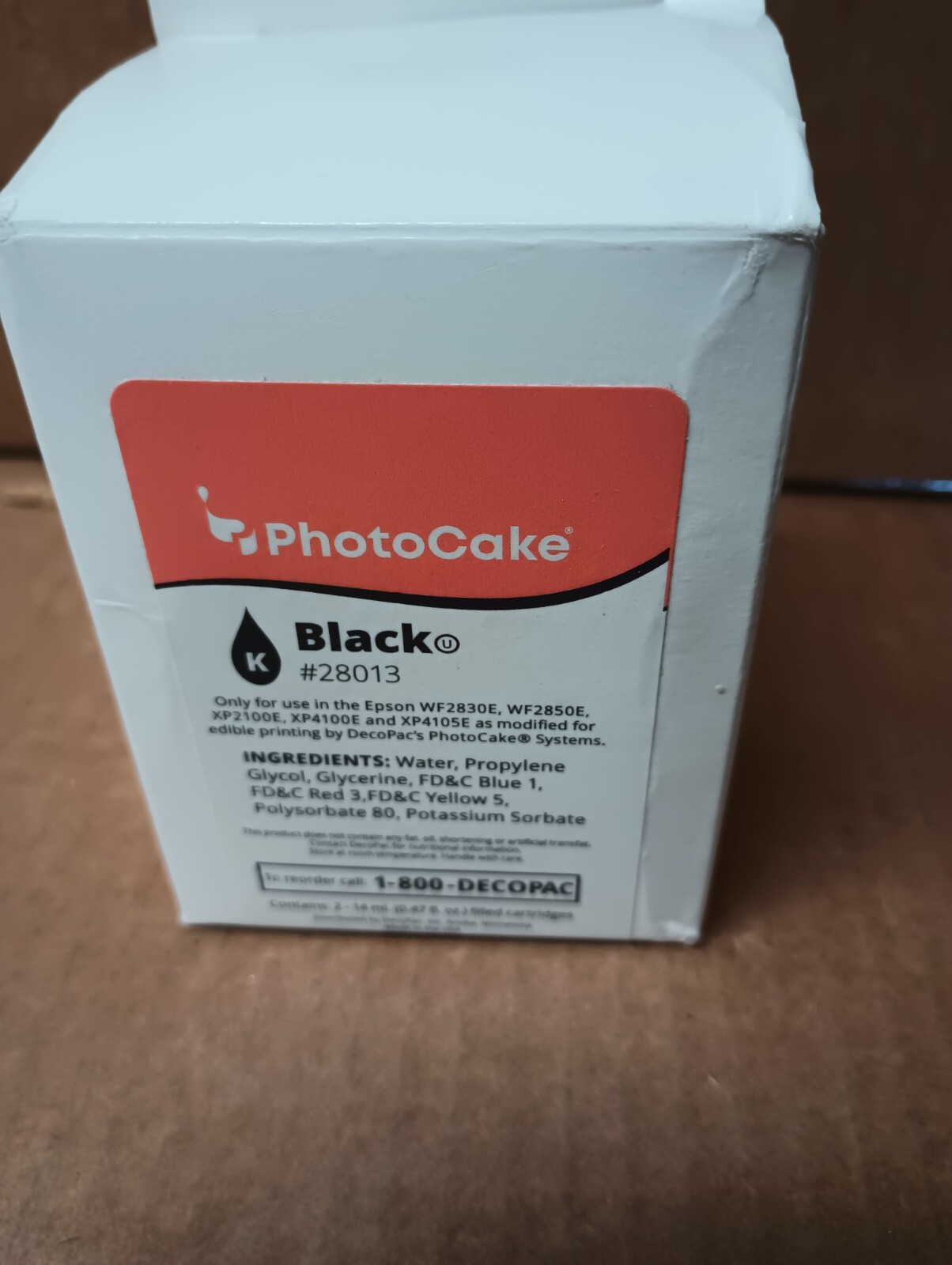 New PhotoCake 2 14ml Black Ink Cartridges 28013 Exp May/21/26 