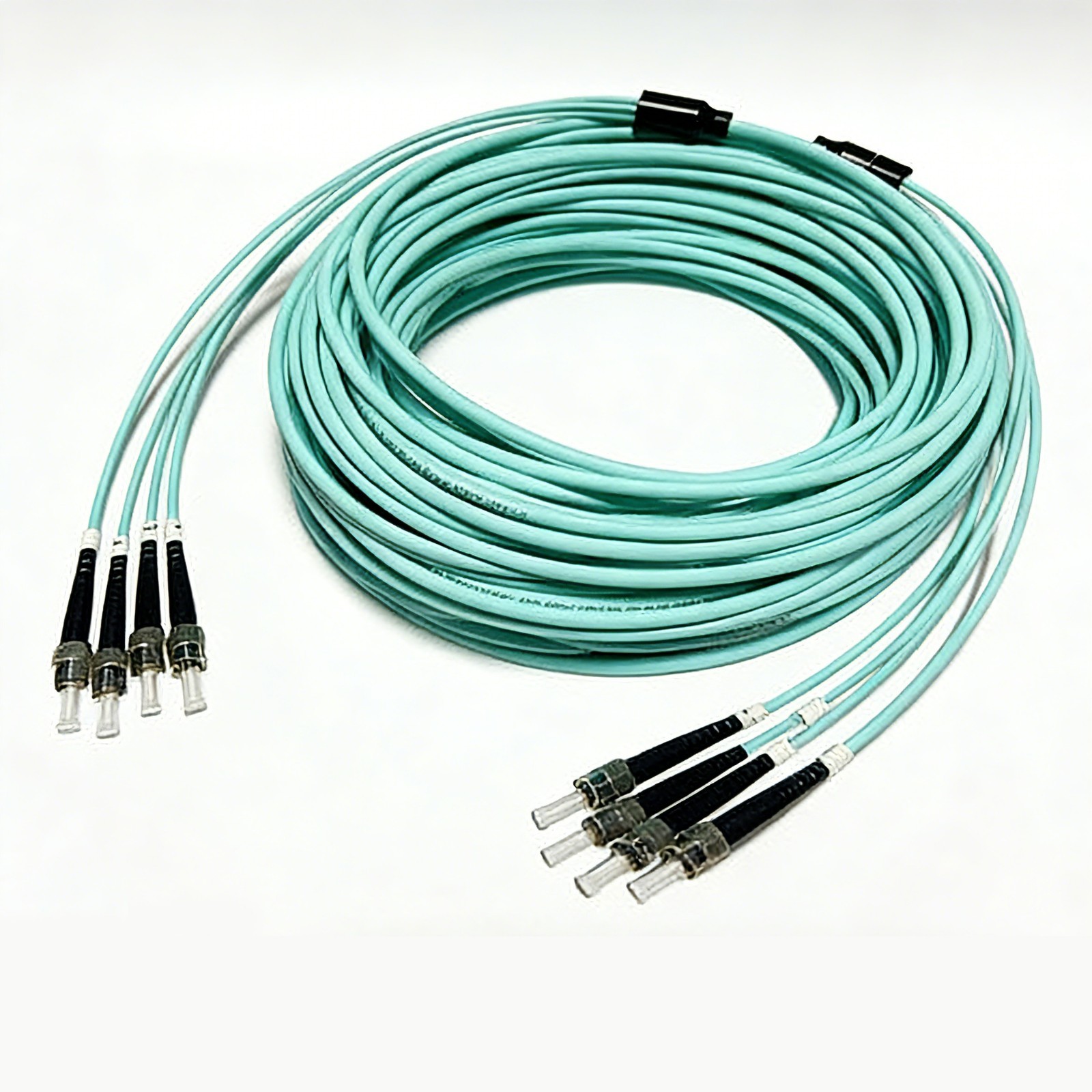 10G OM3 Multimode 60m LC-LC Armored 4 Core Fiber Optic Patch Cord Jumper Cable