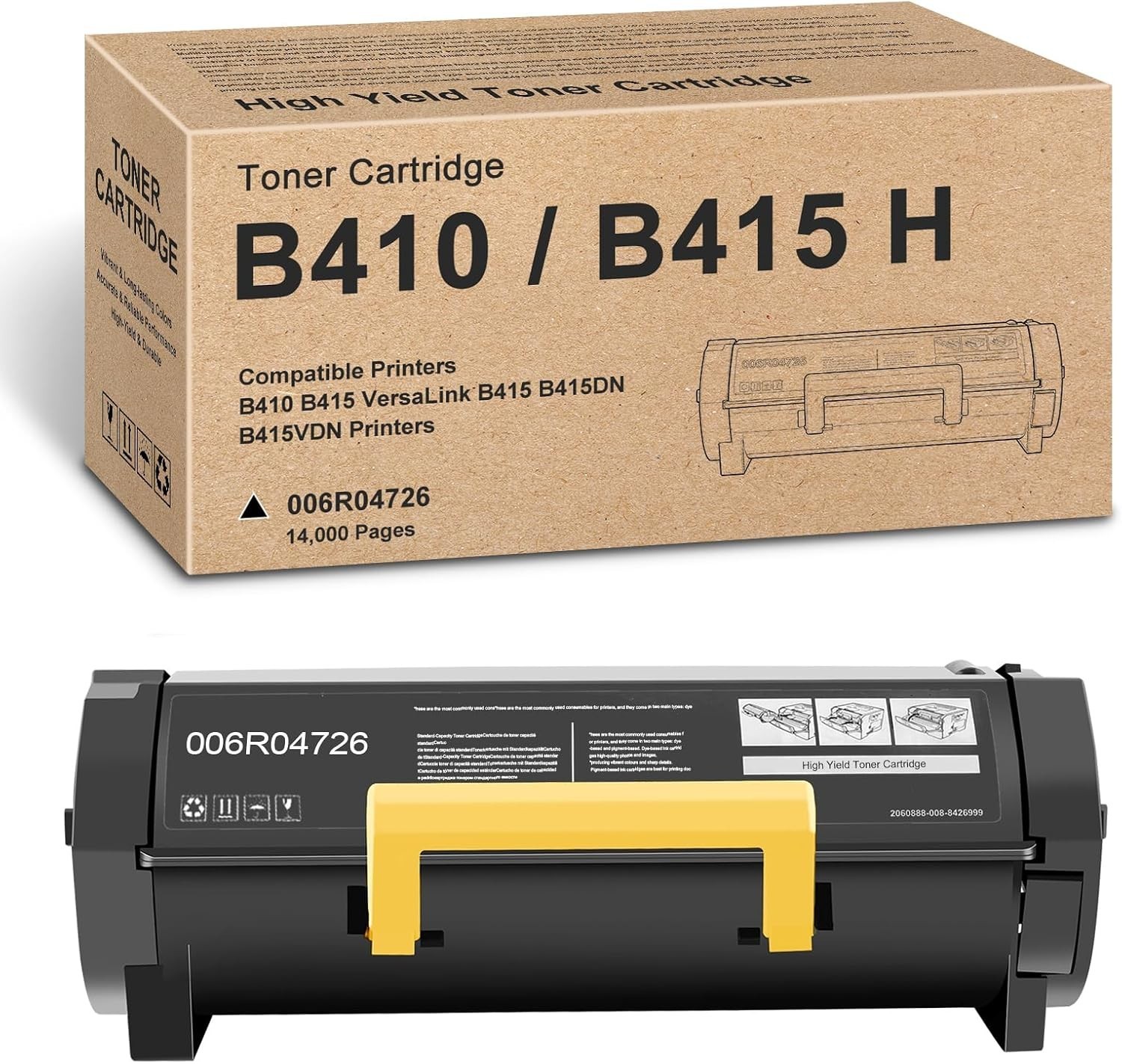 B410/B415 Black Extra High Yield Toner Cartridge 006R04726 ,14,000 Pages