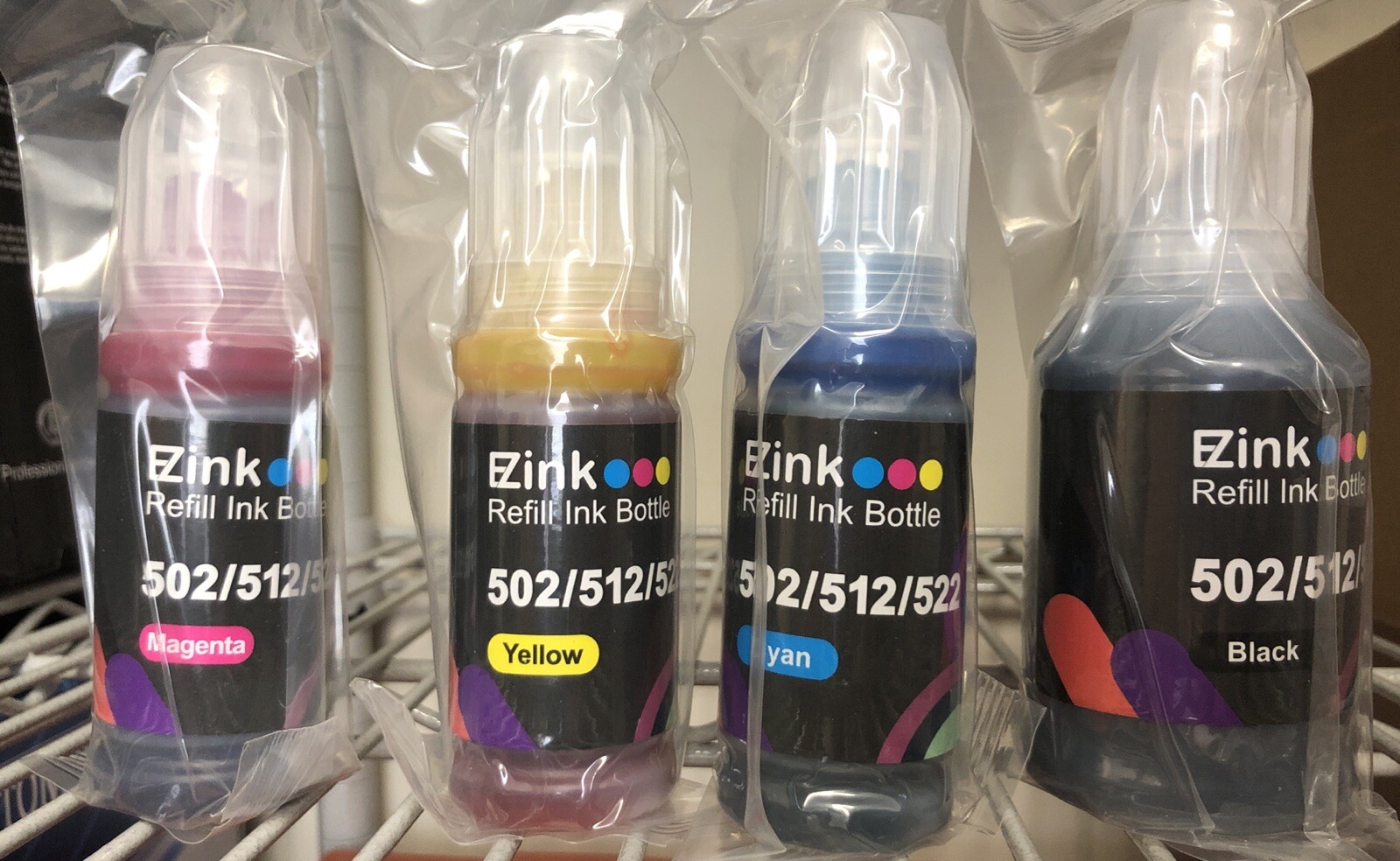 Compatible Refill Ink Bottle Replacement for Epson 502 T502 522 T522 High Yield 