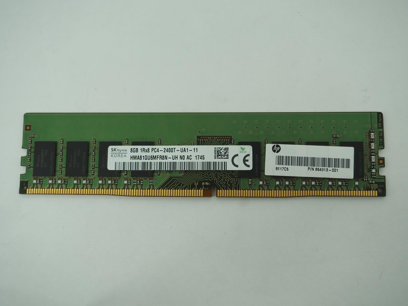 SK HYNIX 8GB PC4-2400T Desktop Ram / Memory - HMA81GU6MFR8N - UH N0 AC