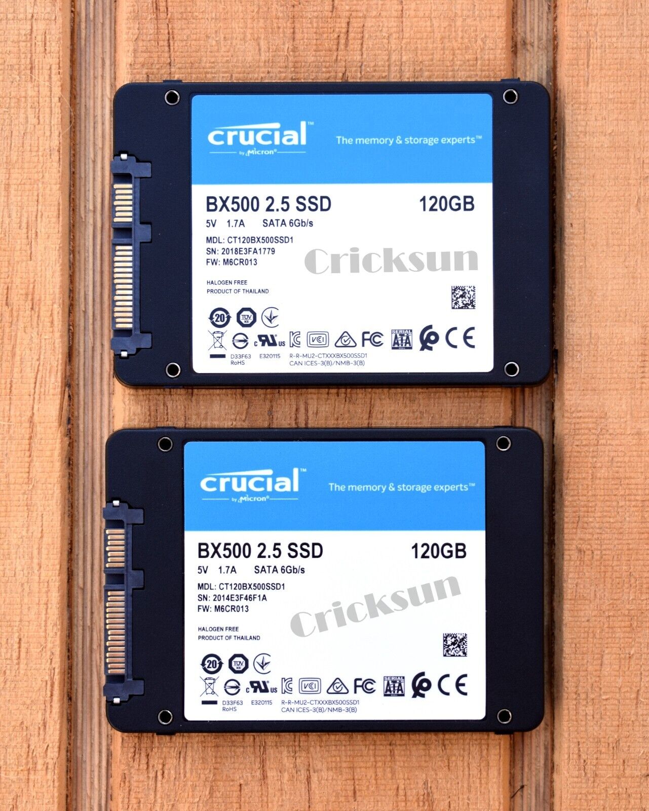 (2 pack) Crucial SATA 120GB BX500 2.5\