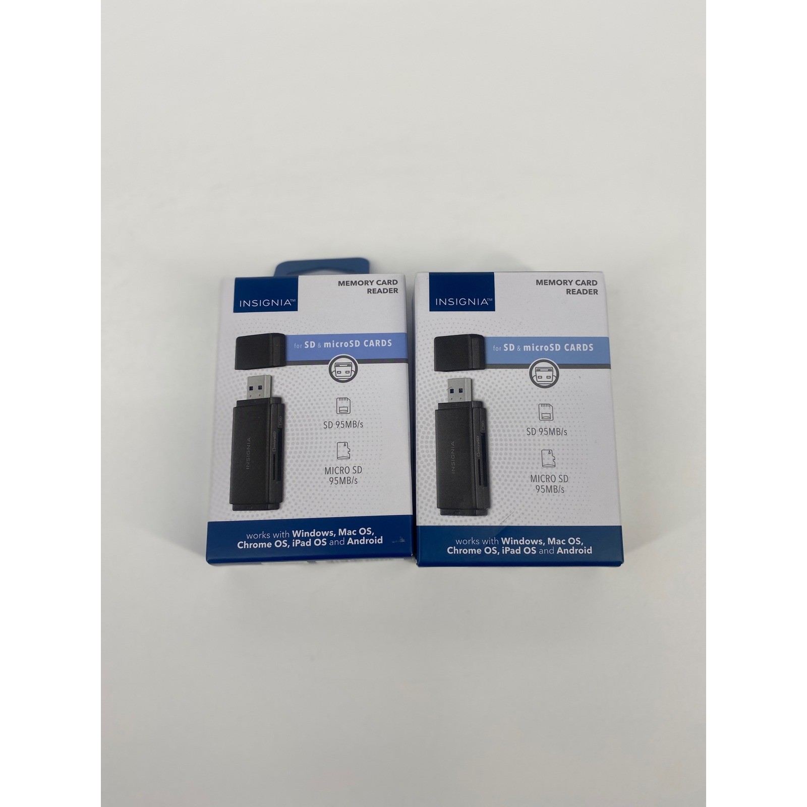 Insignia USB 3.2 Gen 1 Memory Card Reader SD microSD Black NS-DCR30A23-C NEW