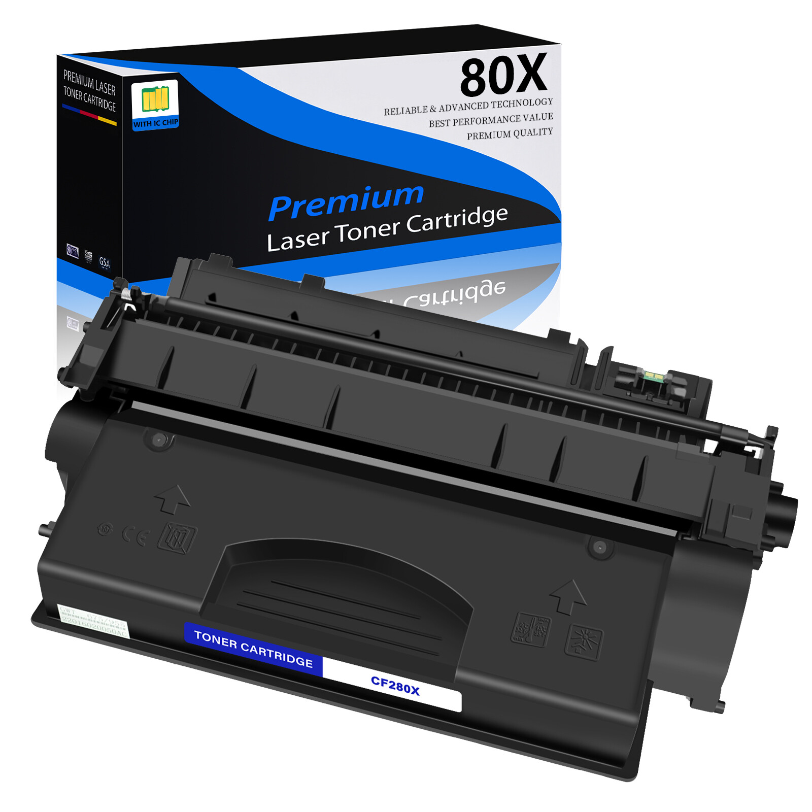 1-4PK CF280X 80X High Yield Black Toner Cartridge for HP LaserJet Pro 400 M425dn