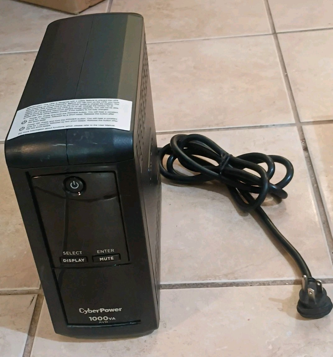 CyberPower CP1000AVRLCDa 1000VA 600W 9 Outlets UPS Backup w/ LCD AVR -No Battery