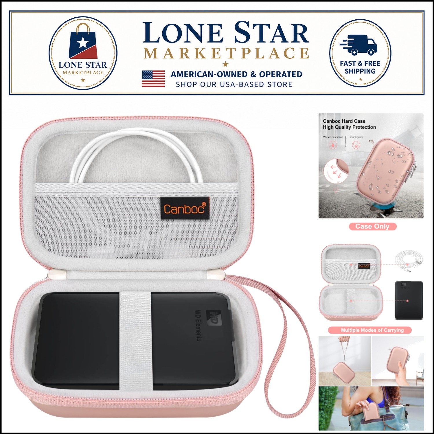 Portable Hard Drive Case for Western Digital & Seagate - Shockproof & Stylish