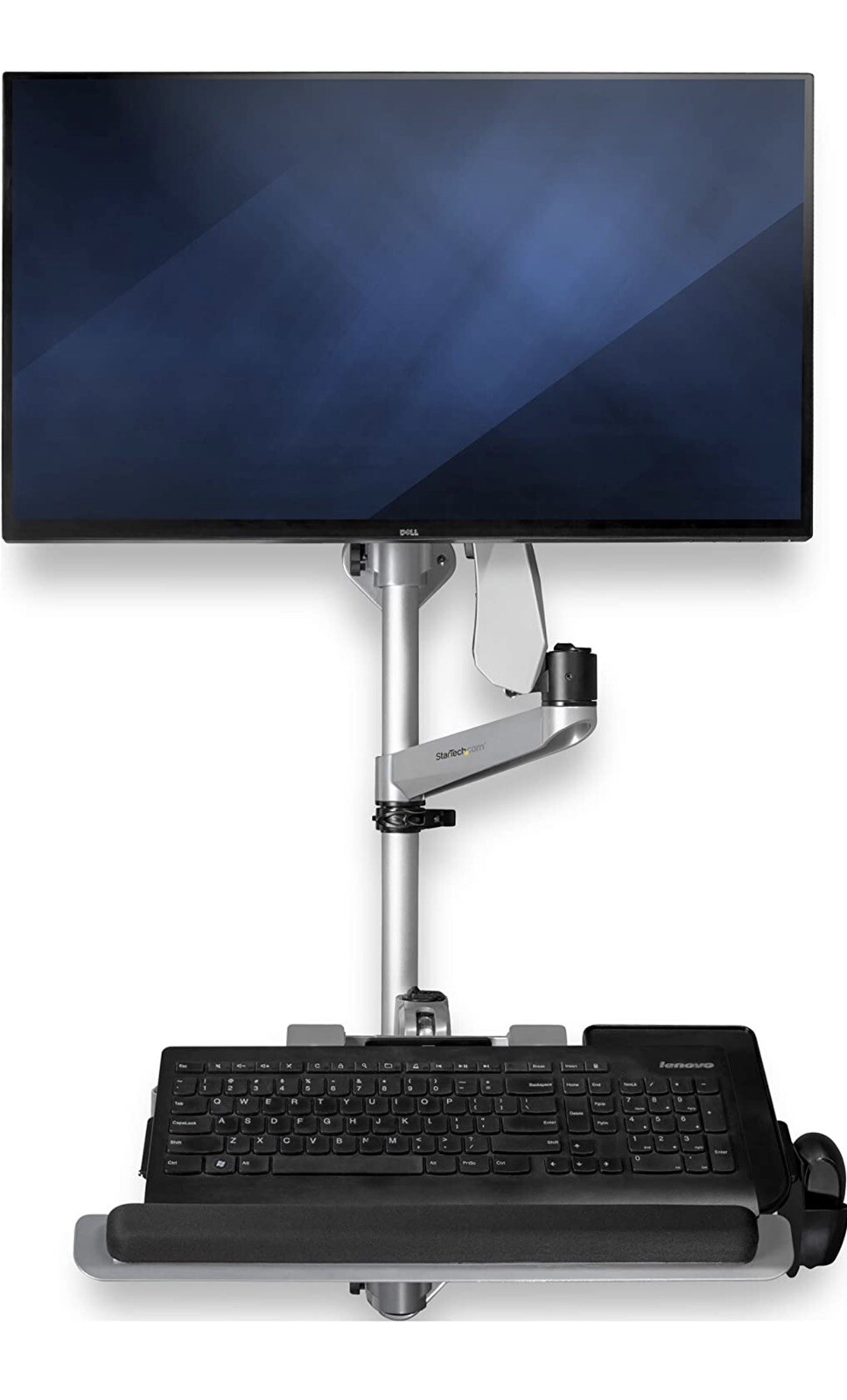 StarTech Single Monitor Adjustable Wall Mount Computer Workstation WALLSTSI1 (G)