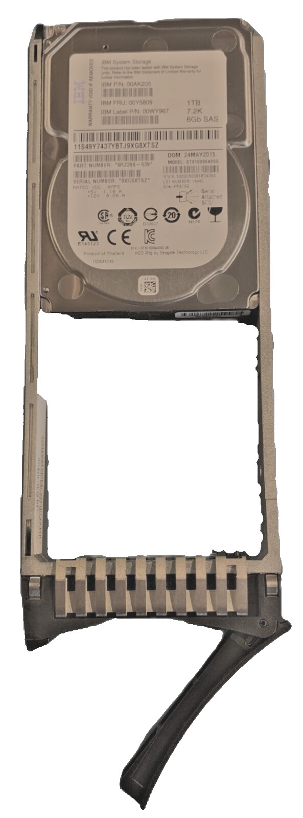 IBM 1TB 7.2K 6Gb 2.5" SAS HDD 00Y5809