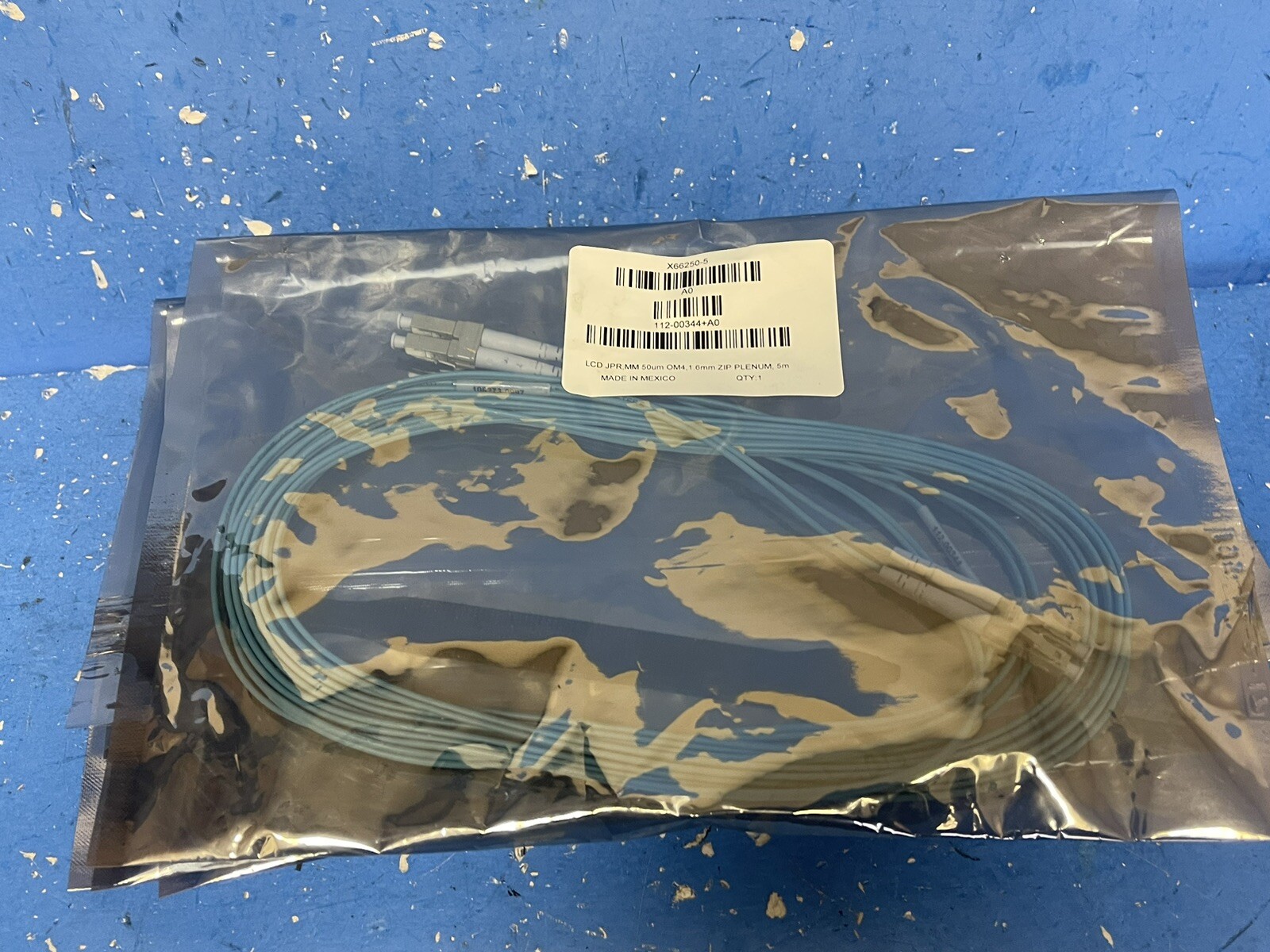 "LOT OF 5"X66250-5  NetApp 1.6m OM4 LC-LC Fiber Optic Network Cable 112-00344+A0