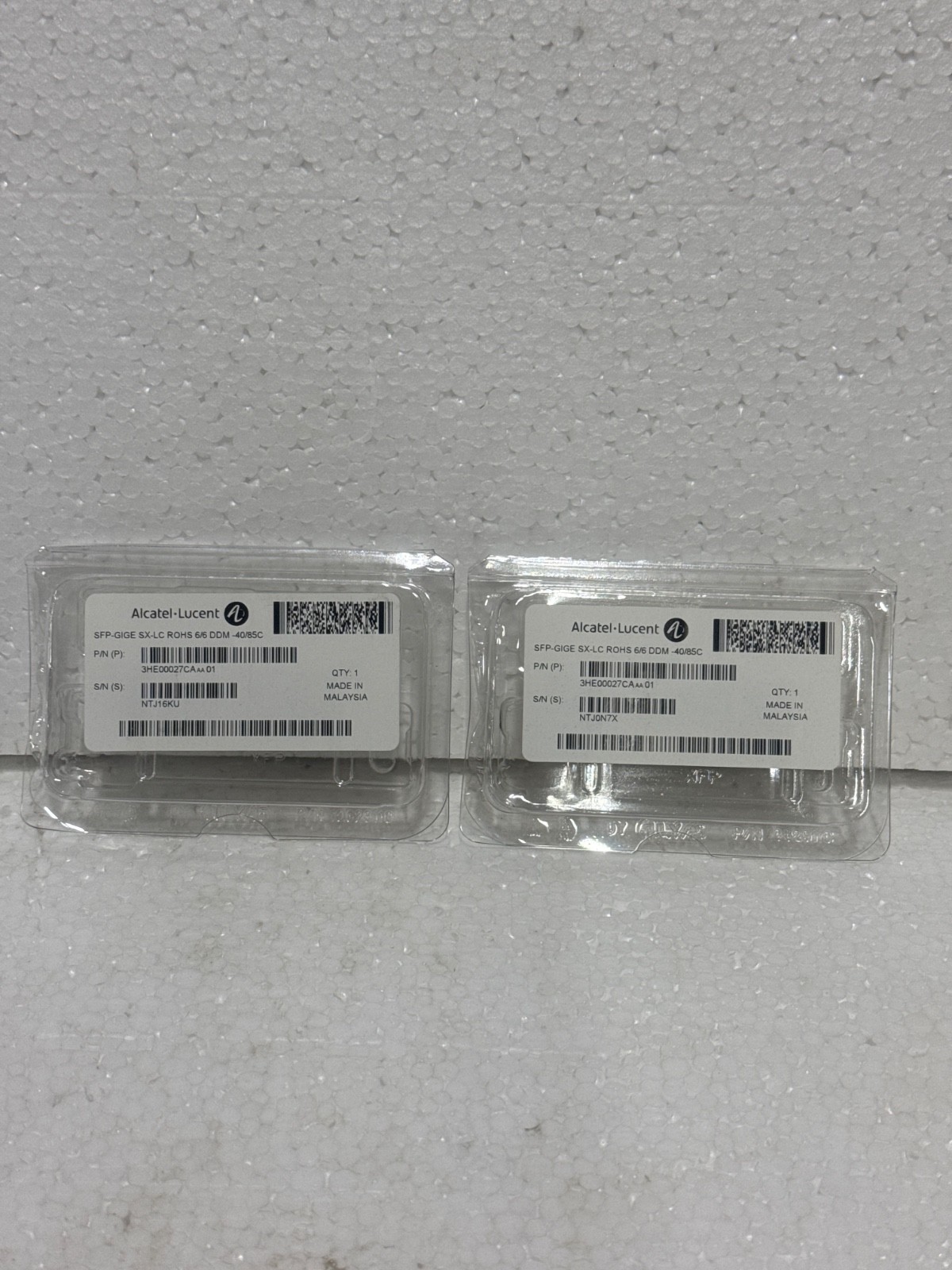 LOT 2 PCs Alcatel-Lucent 3HE00027CAAA01 SFP-GIGE SX-LC Optical Transceiver