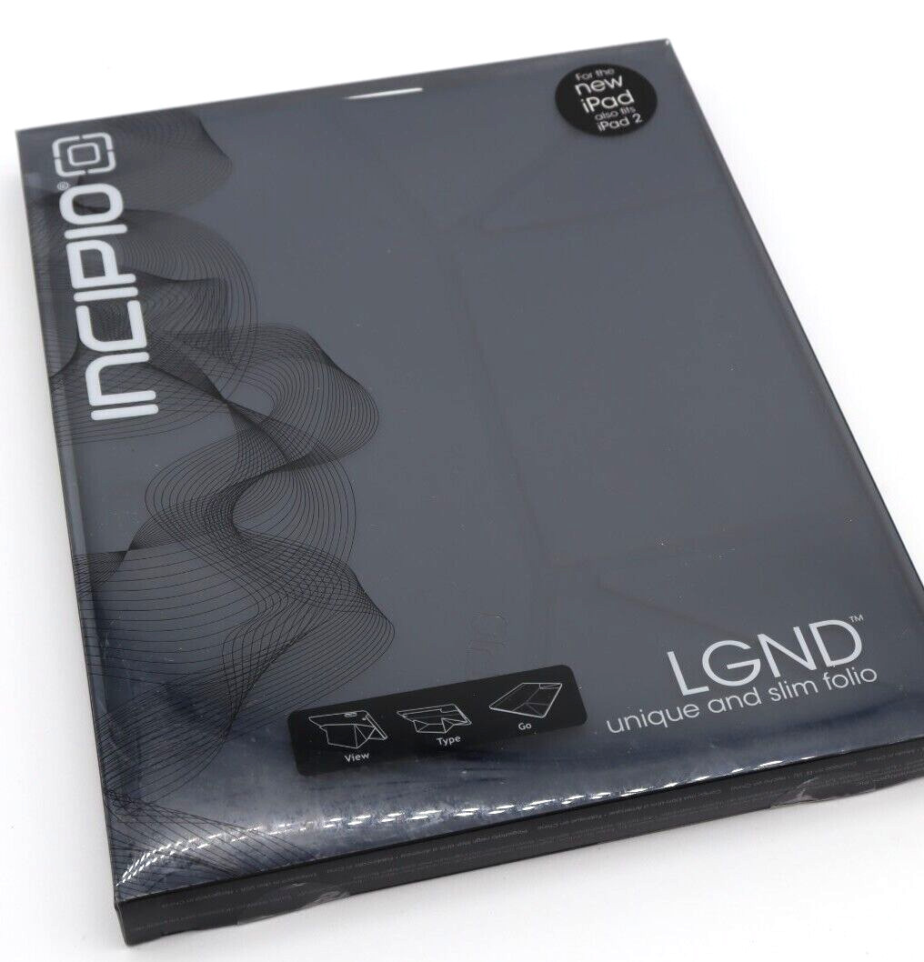 INCIPIO LGND Unique Slim Folio Encases New iPad or iPad 2 Tablet Black New in Bx