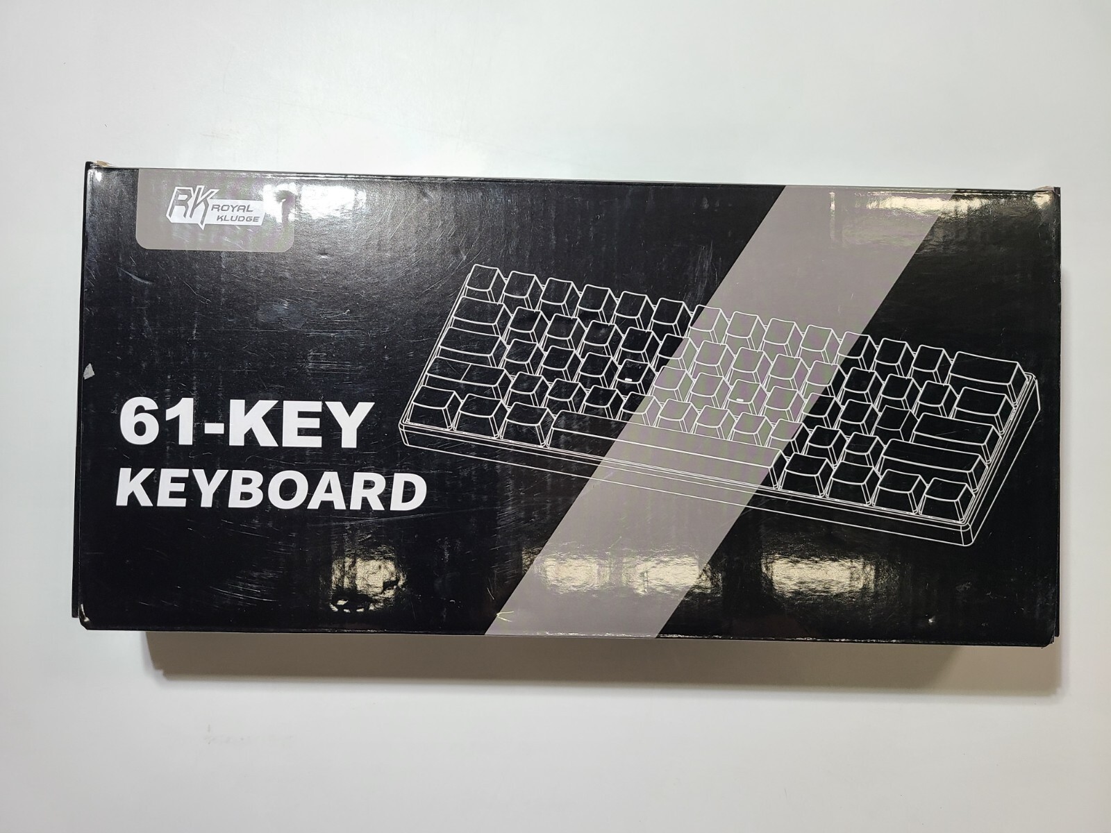 RK Royal Kludge (RK61) 61-Key Keyboard Tri-mode Red Switch, White