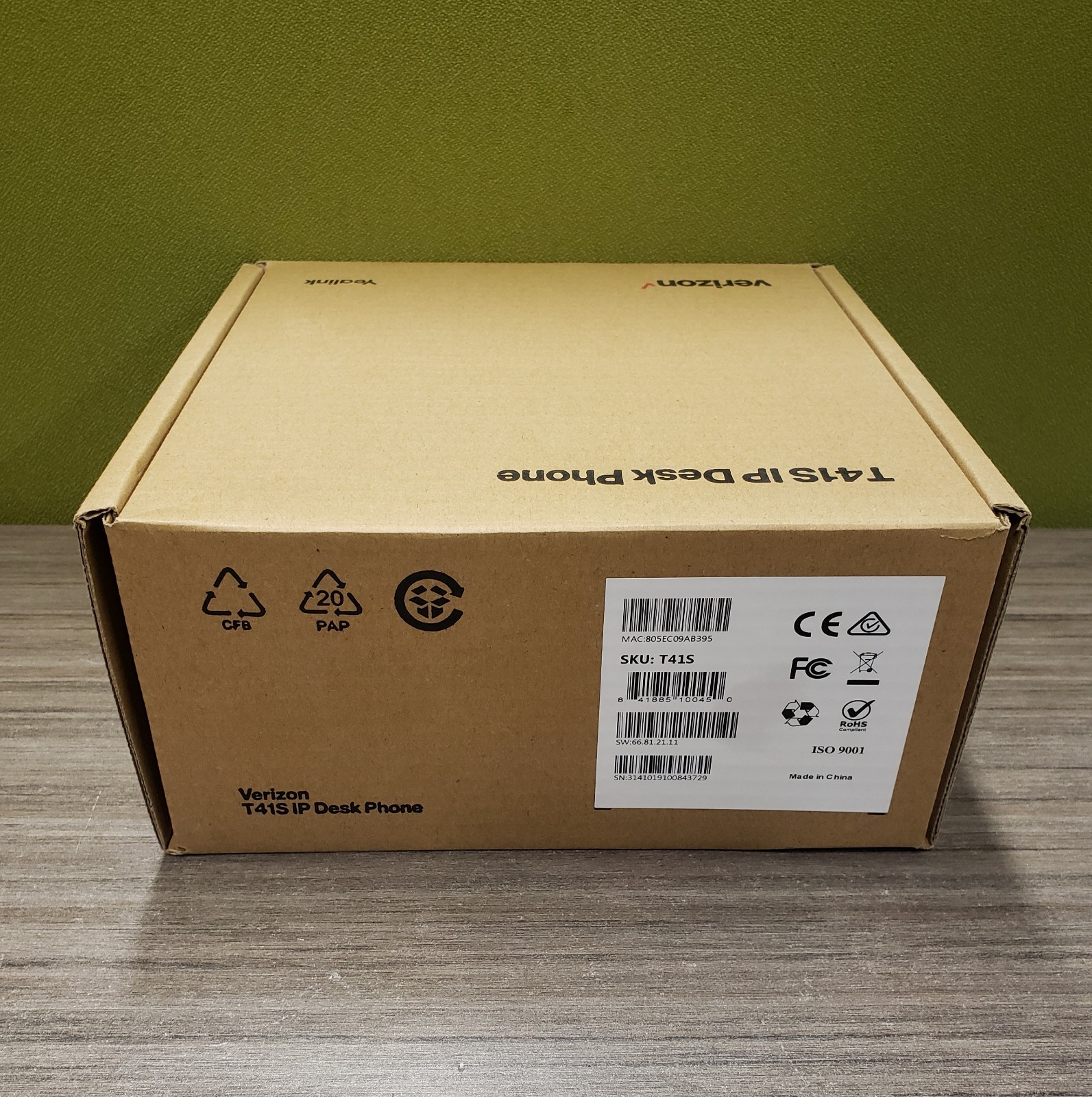 Verizon Yealink T41S IP Desk Phone VoIP - Black - 