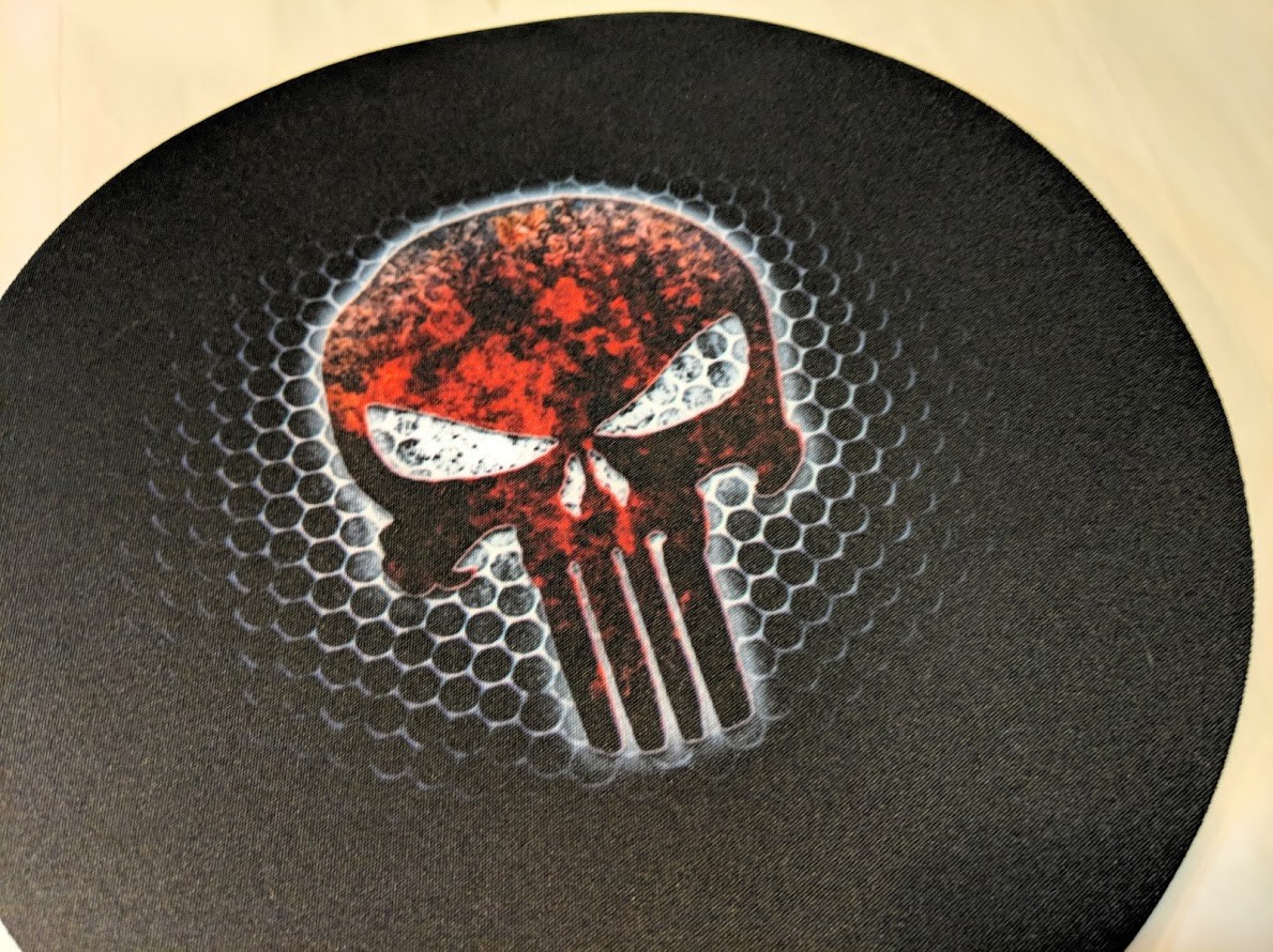 MARVEL COMICS Punisher LOGO  Blood red chest emblem MOUSE PAD 8.75" 