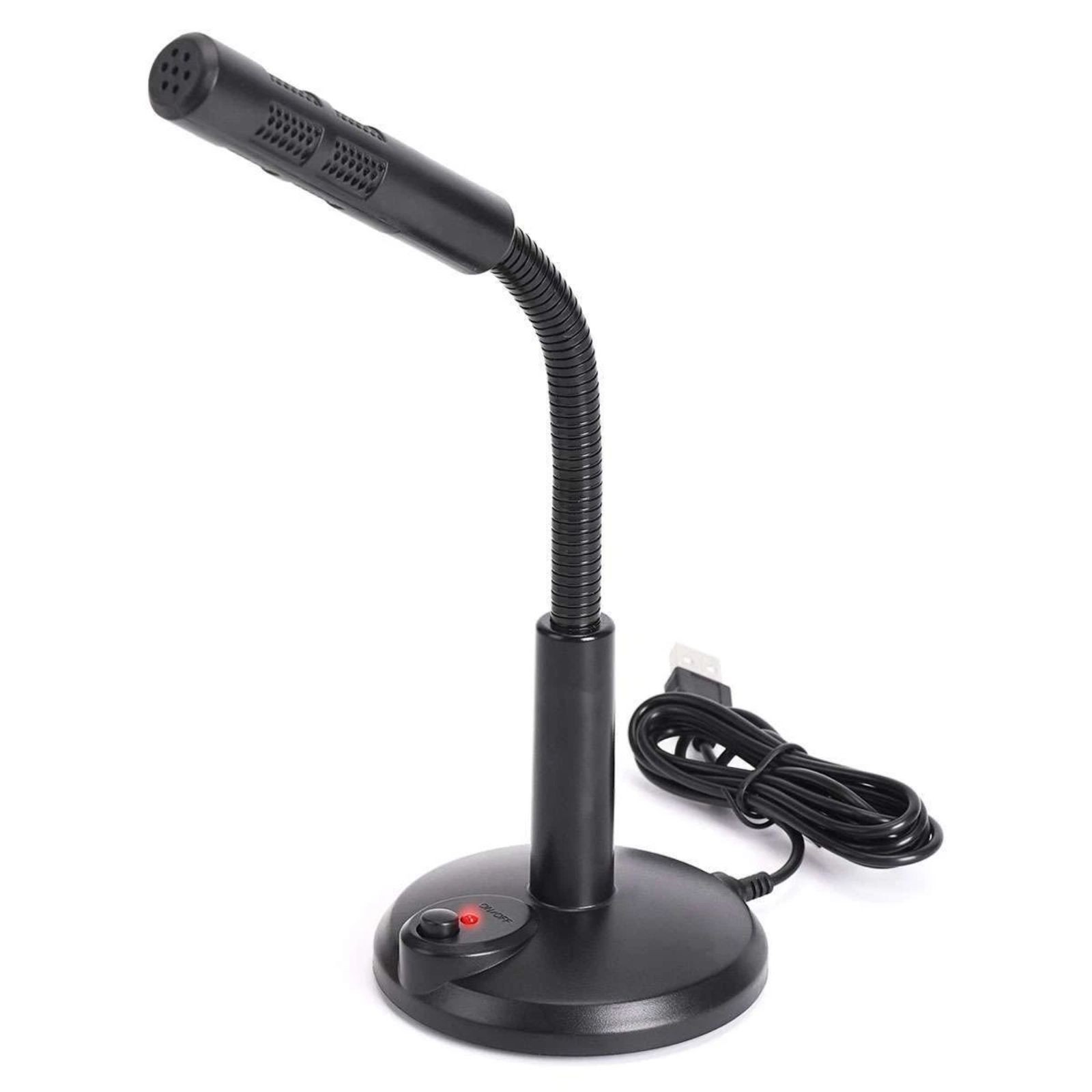Desktop Mini Condenser Microphone USB Computer Mic Recording For Laptop PC USA