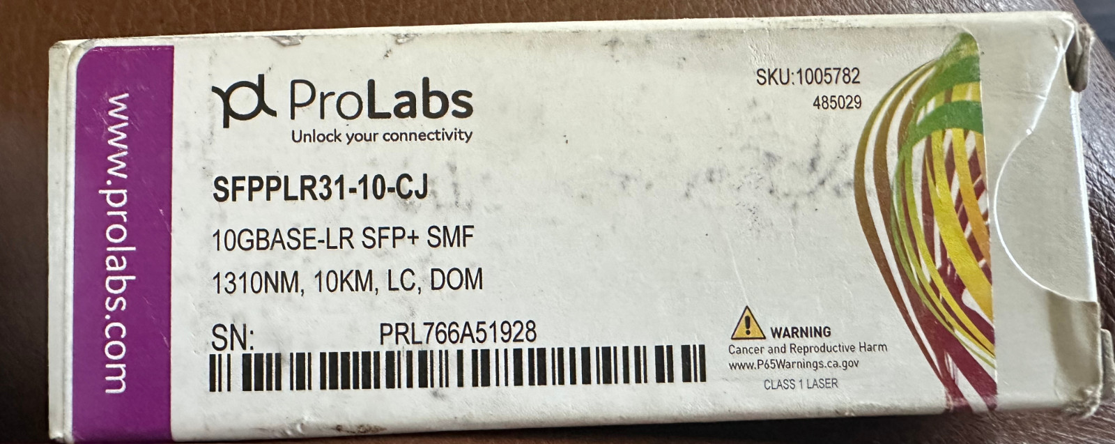 PROLABS SFPPLR31-10-CJ 10GBASE-CWDM SFP+ SMF 10KM OPTICAL TRANSCEIVER