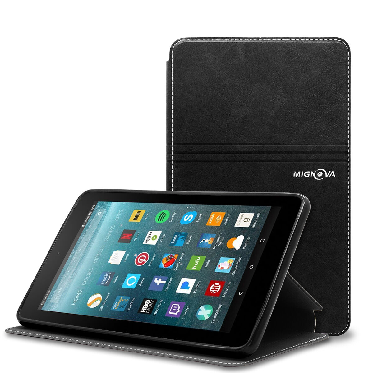 For Amazon Kindle Fire 7"2017 2019 7th 8th Gen Case Folio Magnetic Leather Cover