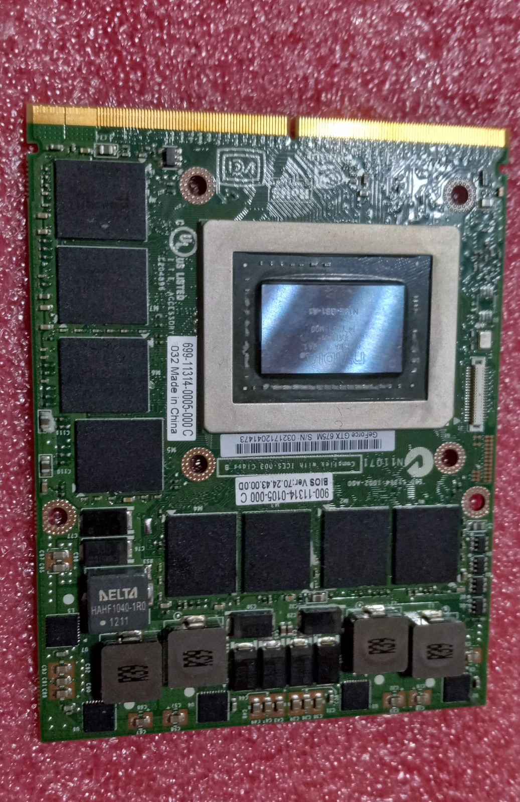 Tested DELL M18X r2 M17X R4 NVIDIA GTX 675M 2GB video card N13E-GS1-A1  HX3DN