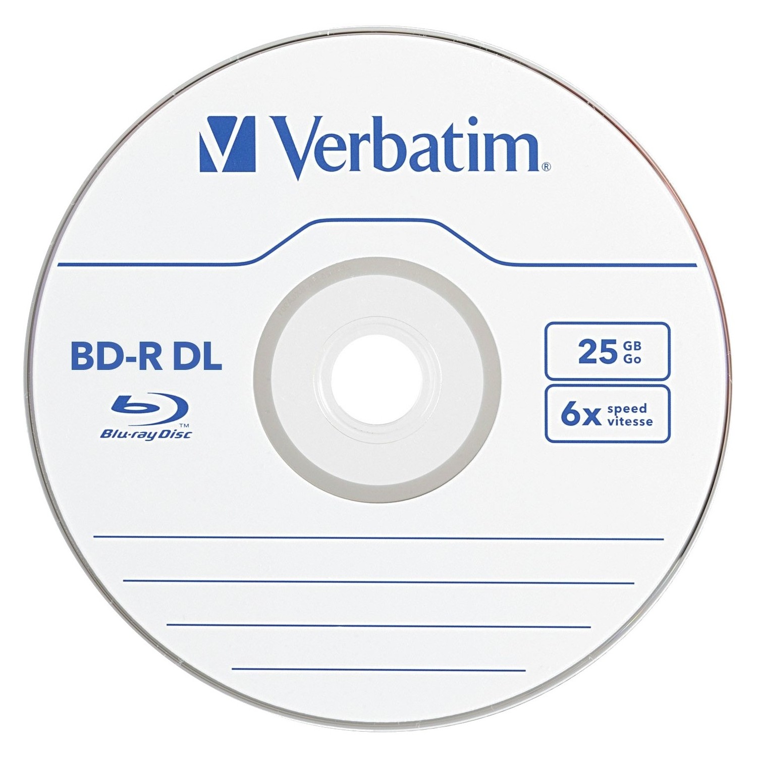 Verbatim 98356 BD-R DL 50GB 6x 25 Pack Spindle Blu-ray Media