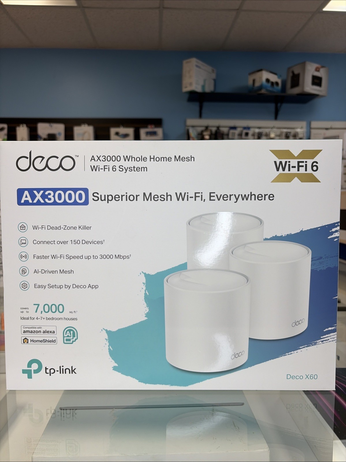 TP-Link Deco X60 AX3000 Mesh Wi-Fi 6 System White 3-Pack Whole Home Mesh