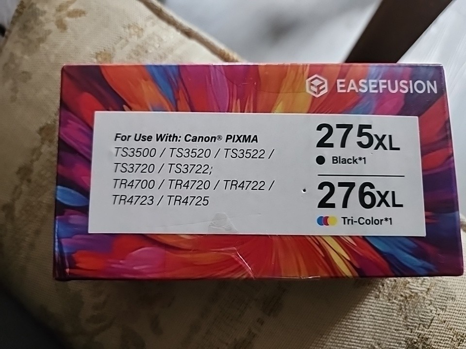2 Pack 275XL Black & 276XL Tri Color Replacement Ink Cartridge for Canon Pixma