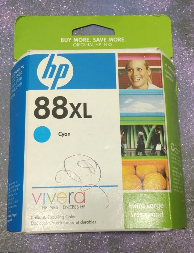 GENUINE HP 88XL Cyan C9391AN Option 140 EXP Jun 2009 New