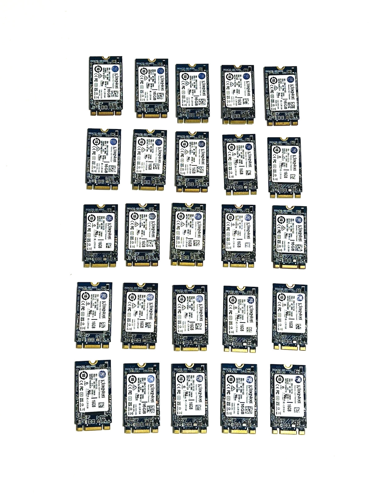 25 Pack  Kingston Chromebook 16GB M.2 SSD/NVME RBU-SNS4151S3/16GD SATA 2242