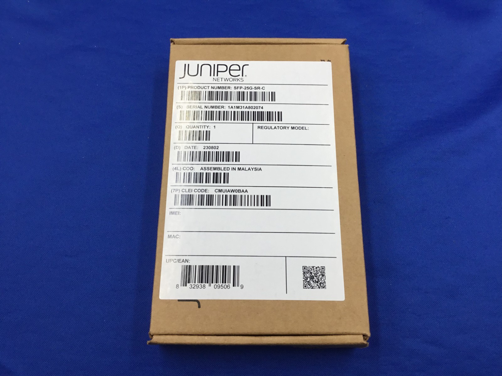 Juniper Networks  740-068639 SFP-28 25G-SR Transceiver SFP-25G-SR-C-Juniper