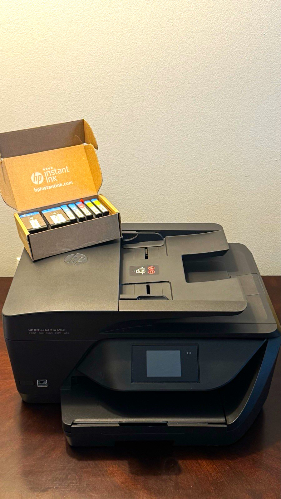 HP OfficeJet Pro 6968 Color All-in-One Inkjet Duplex Wireless Printer T0F28A