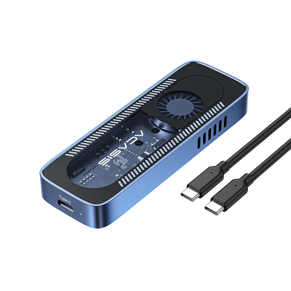 ACASIS USB 3.1 10Gbps M.2 NVMe SSD Enclosure with Built-in Fan Tool-Free Case