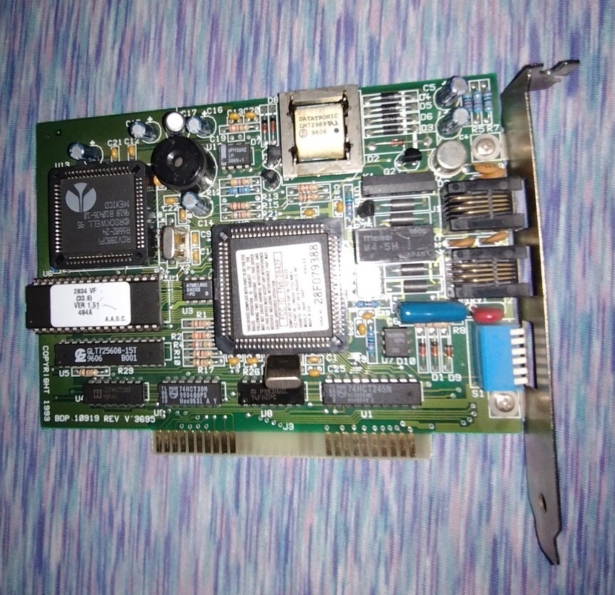 "Vintage"  Generic Modem Card Copyright 1993