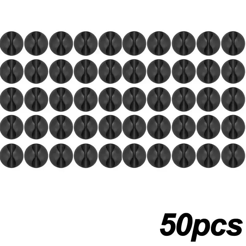50Pcs Adhesive Cable Clips Cord Organizer Wire Management for Car Office