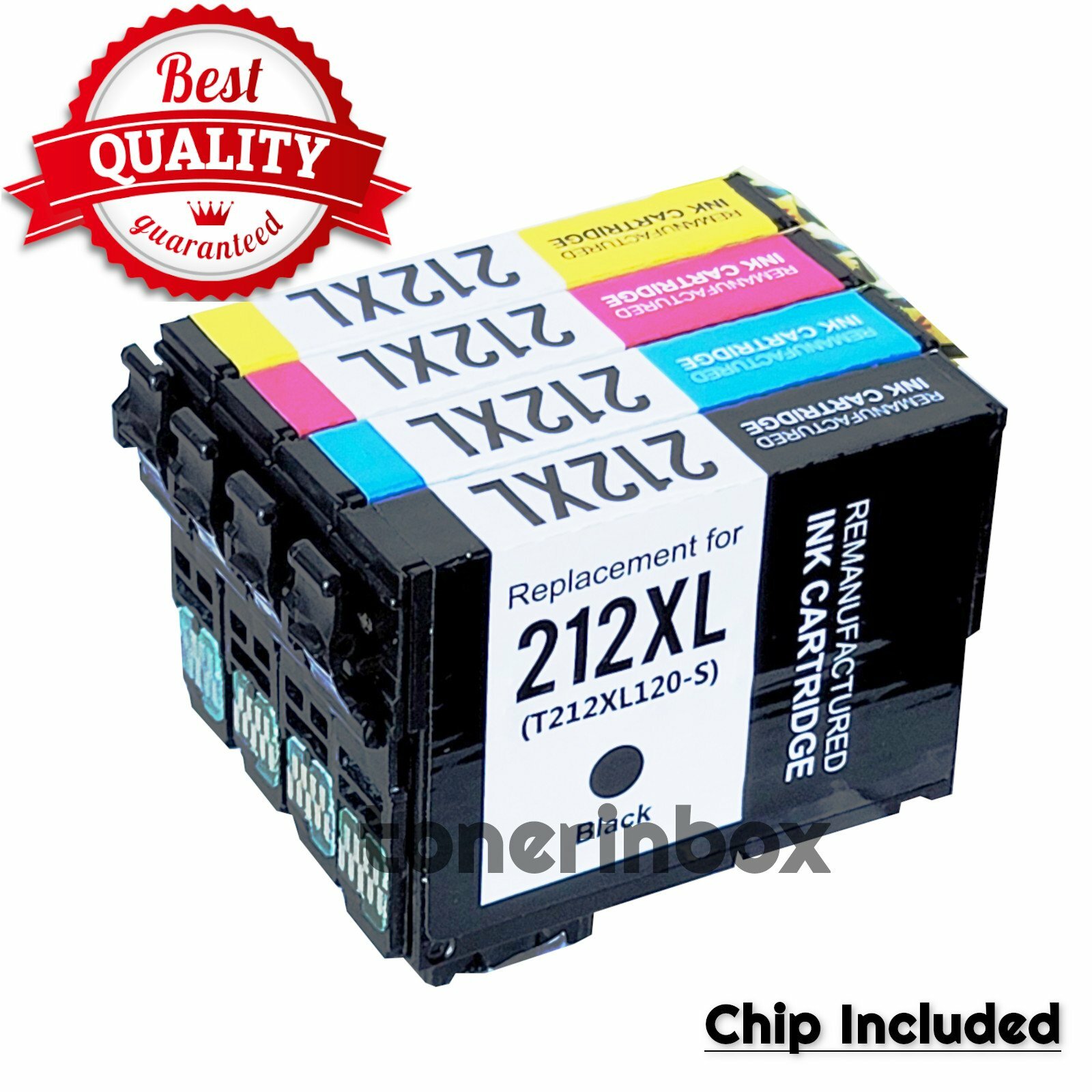 4pk 212XL T212XL Ink Cartridges For Eps  212 WF-2830 WF-2850 XP-4105 XP-4100 XL
