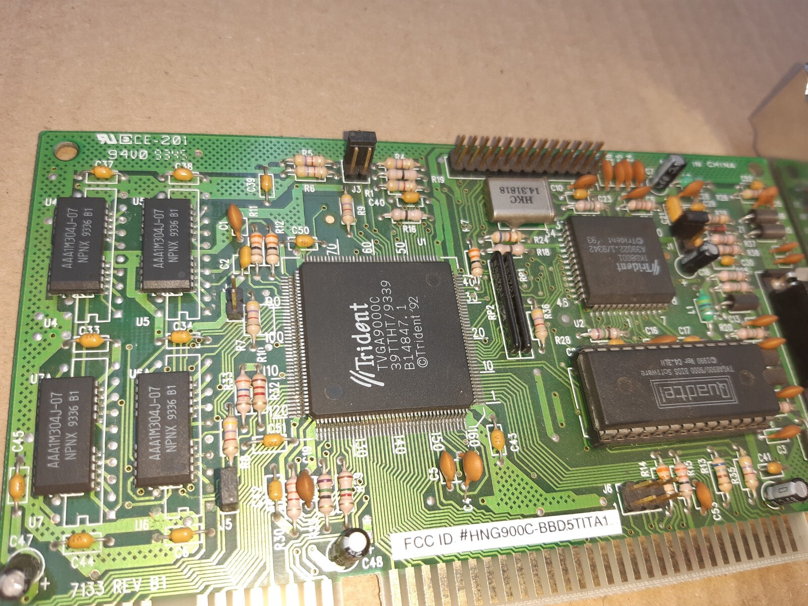 Vintage ISA VGA Card Trident TVGA9000C