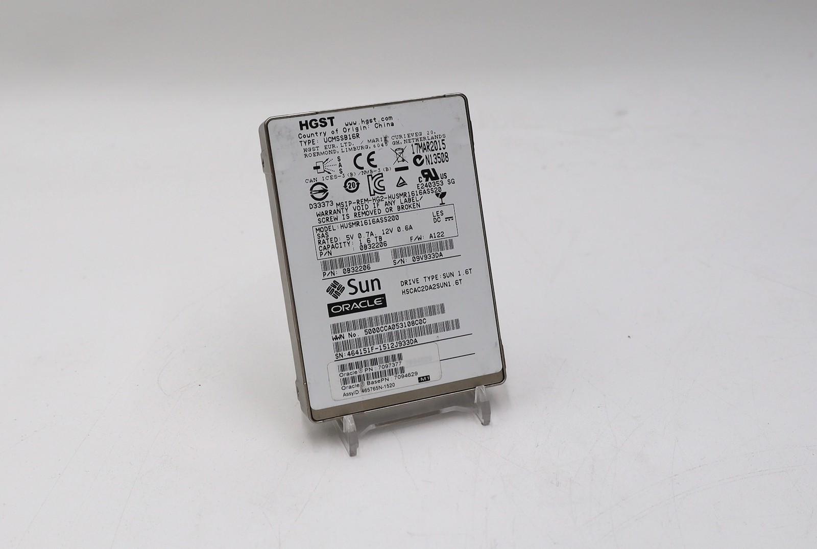 HGST - Sun Oracle 1.6T 2.5" 12G SAS SSD HSCAC2DA2SUN1.6T