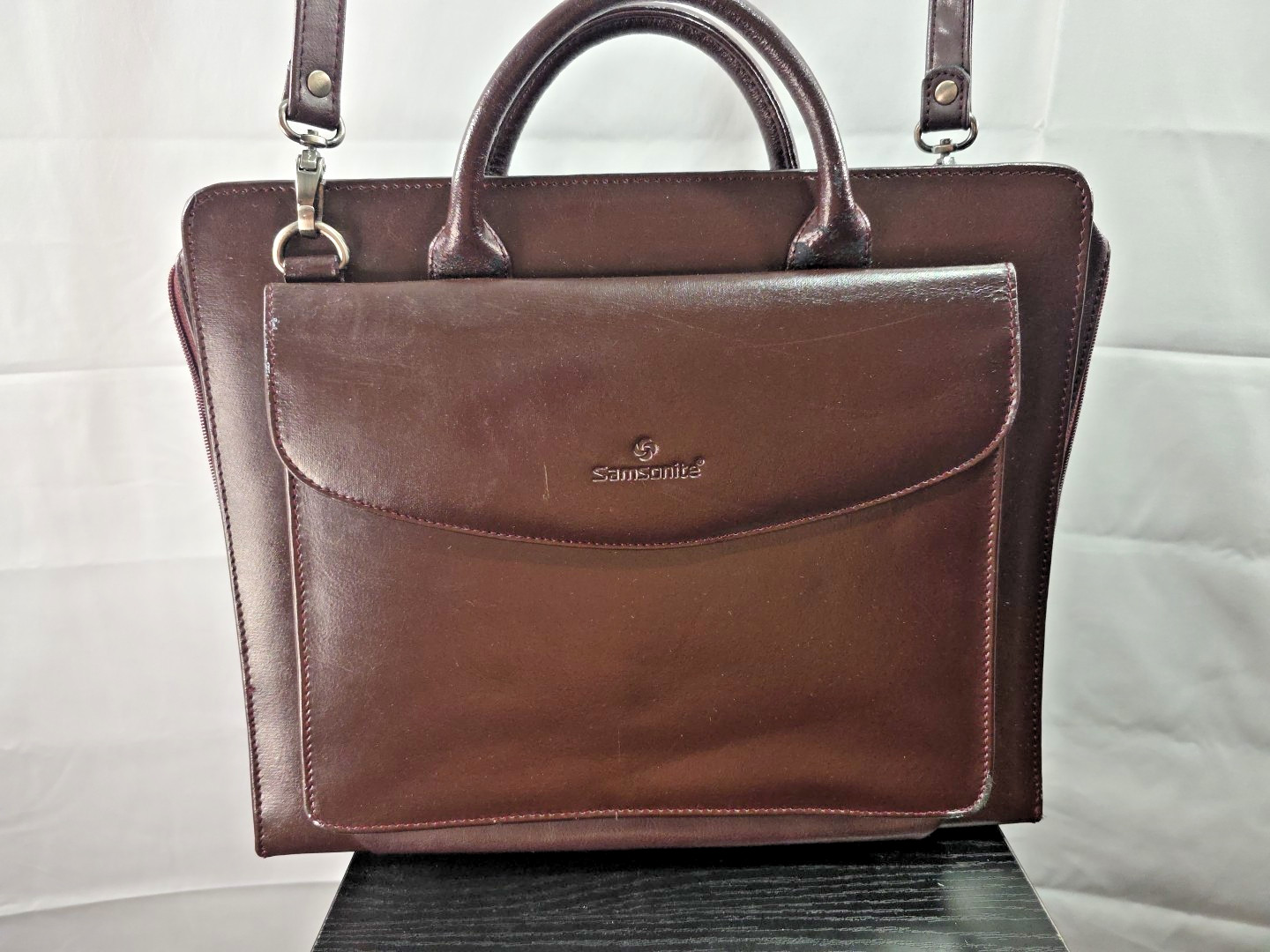 Vintage Samsonite Leather 3-ring Brinder Briefcase Attache Case