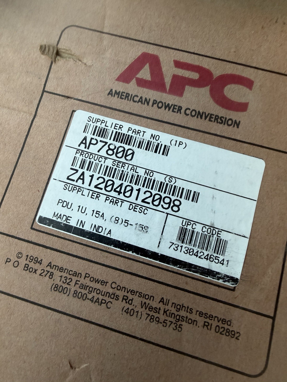 APC AP7800
