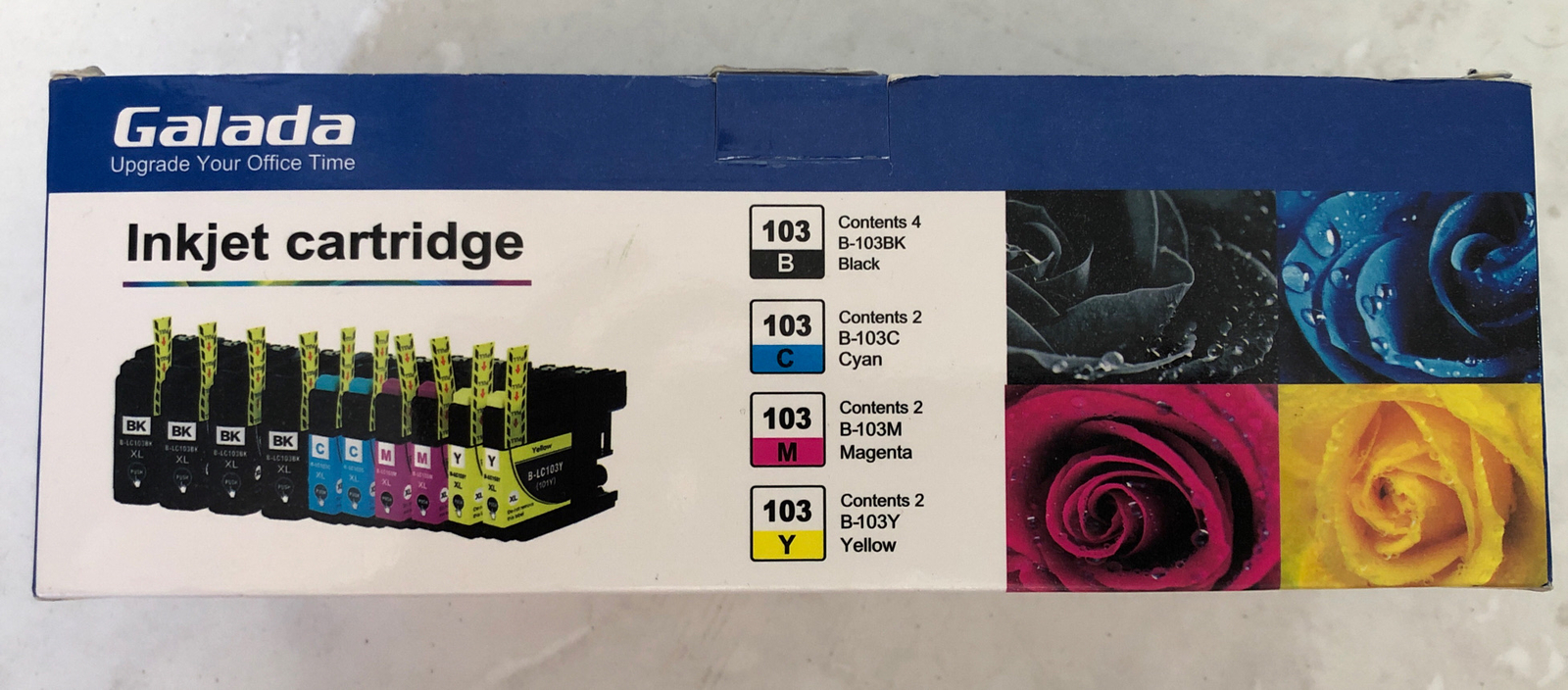 Galada 10pk Inkjet Printer Cartridge Black, Cyan, Magenta, & Yellow