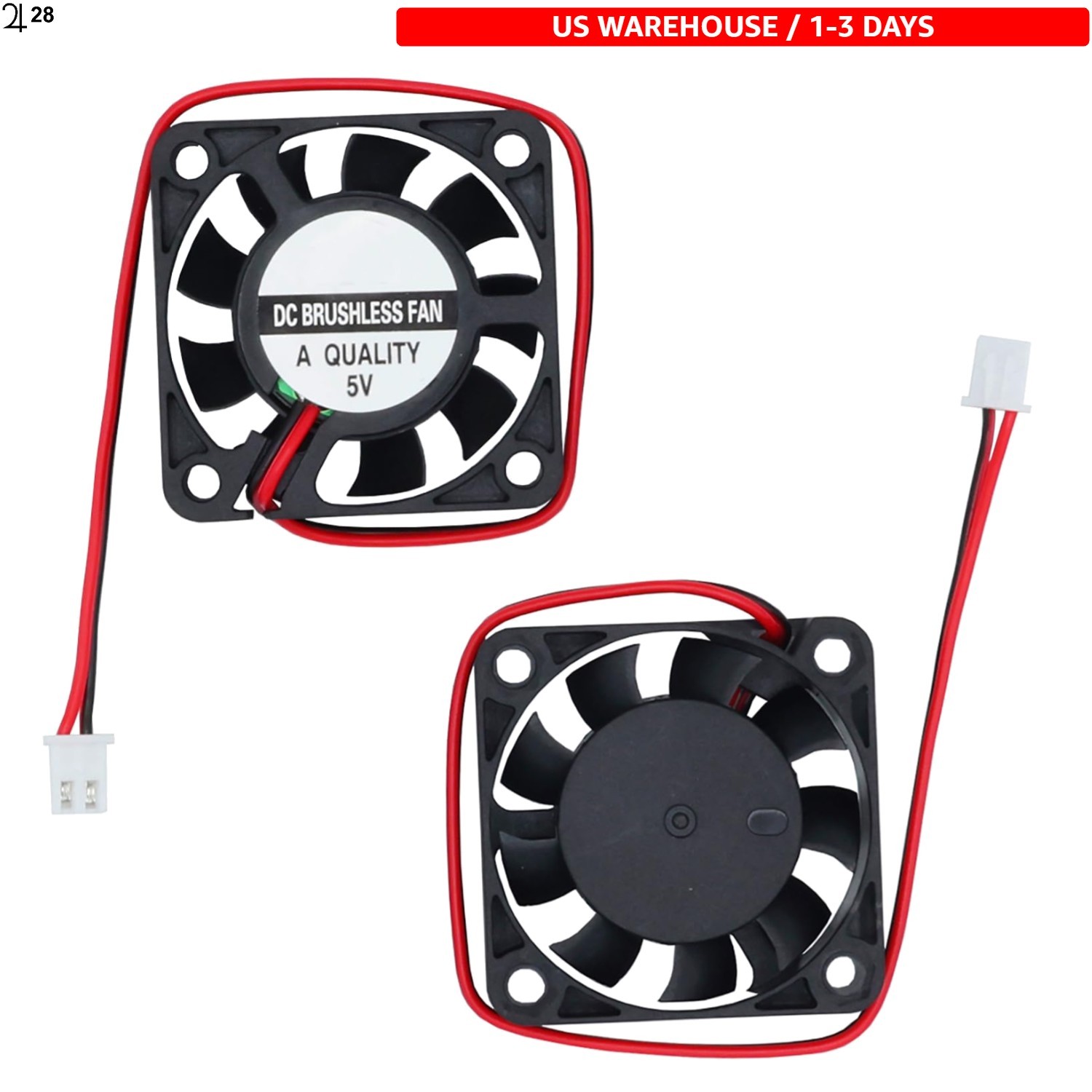 Whisper-Quiet 40mm 5V Cooling Fans - 2 Pack for 3D Printers & Small Electronics