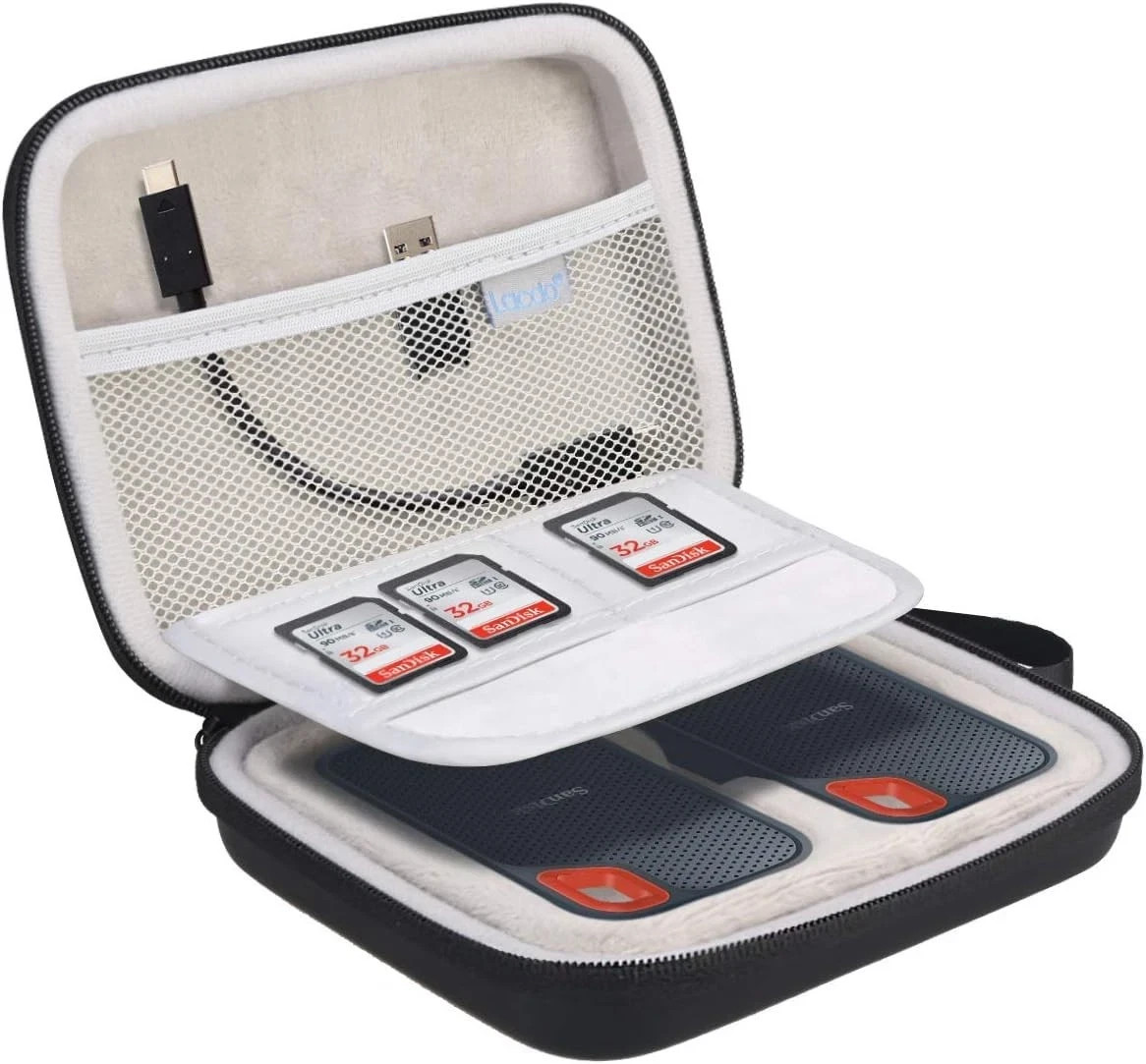 Lacdo 2-in-1 Hard Drive Carrying Case for SanDisk Extreme Portable External SSD